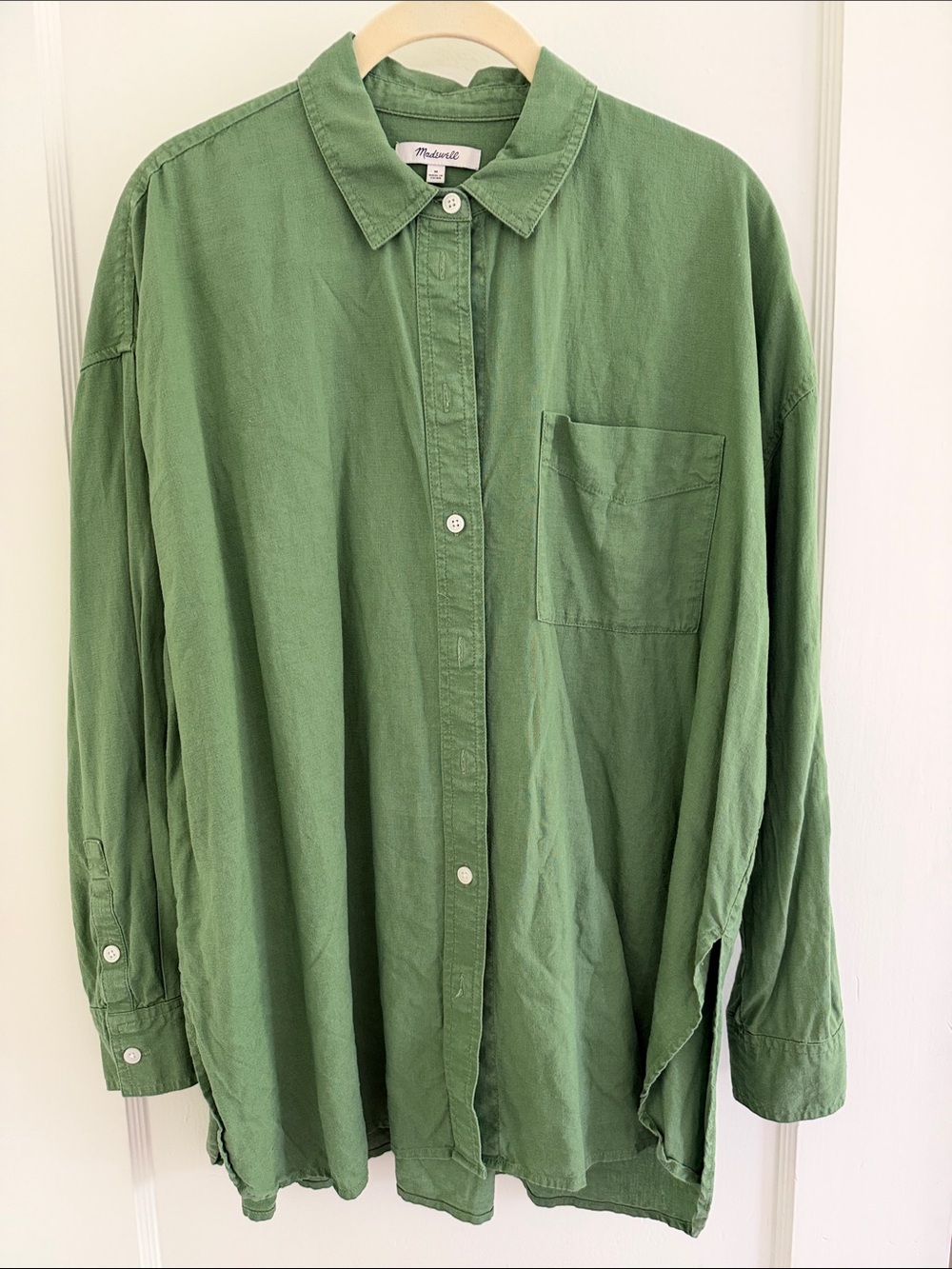 Madewell Green Button-Down Shirt